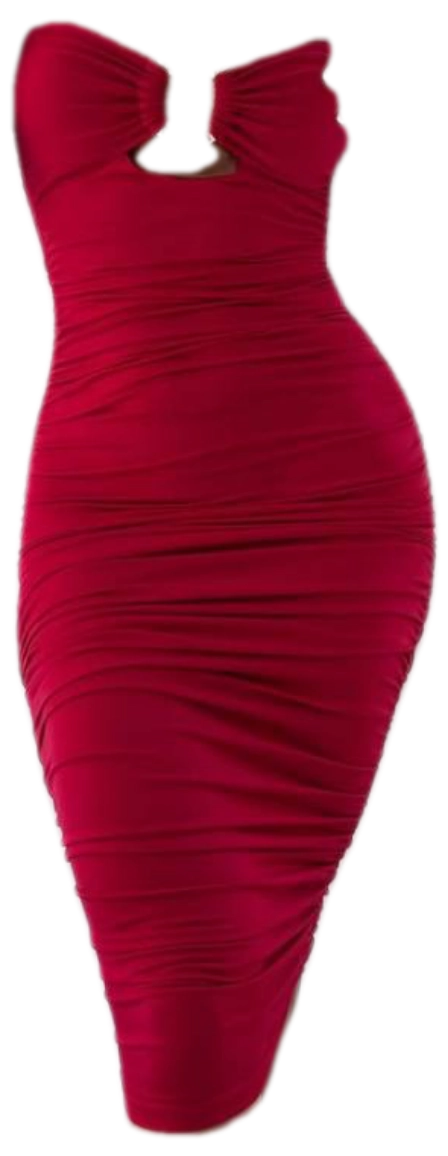 پیراهن دکلته بقل چین(کاپ دار) کد066سونتین - صورتی