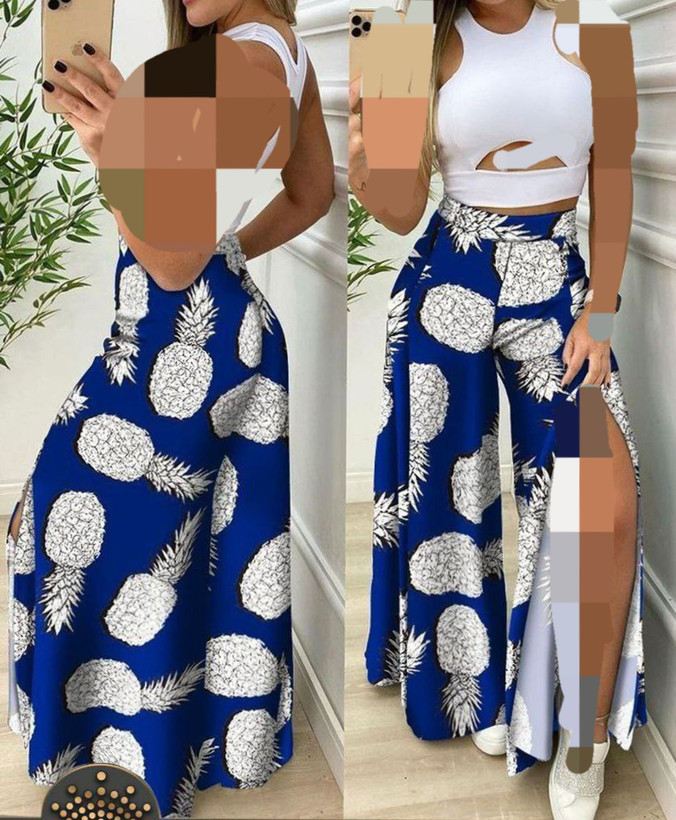 ست تاپ و شلوار جلو چاک دار پروشات کد: 20881