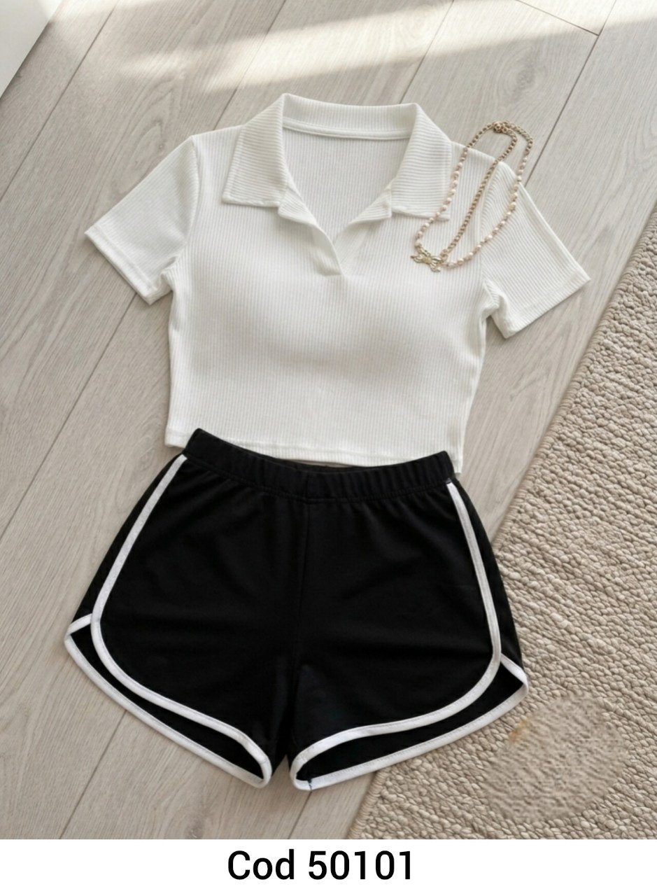 تاپ و شورتک فشن  آیسل   کد 50101